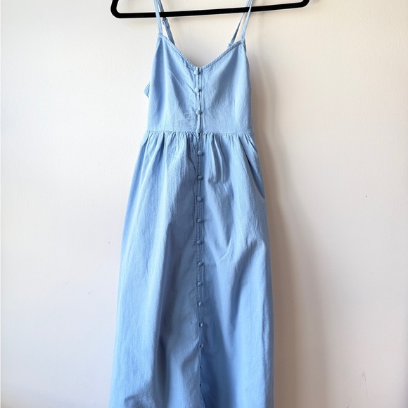 Universal Thread Dresses & Skirts - Universal Thread Pale Blue Button-Front Spaghetti Strap Midi Dress